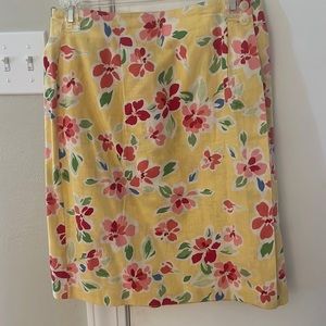 Talbots floral wrap skirt